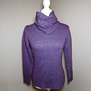 Luigi Baldo Italy Merino Wool Alpaca Cowl Neck Knit Sweater Size M Terracota